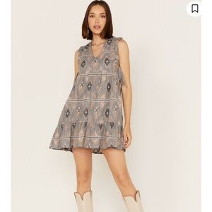 Cleo and Wolf women’s southwestern print tie dress